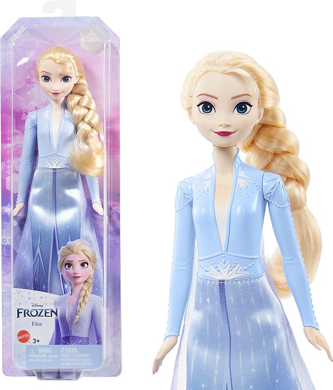 Mattel Disney Princess Dolls | Elsa Posable Fashion Doll with Signature Clothing and Accessories | Mattel Disney's Frozen Movie Toys