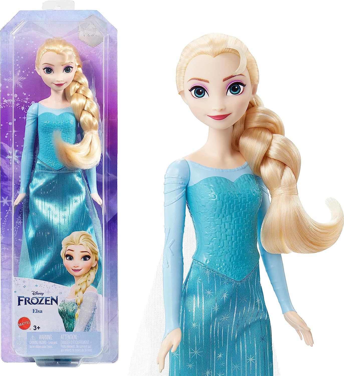 Mattel Disney Princess Dolls | Elsa Posable Fashion Doll with Signature Clothing and Accessories | Mattel Disney's Frozen Movie Toys